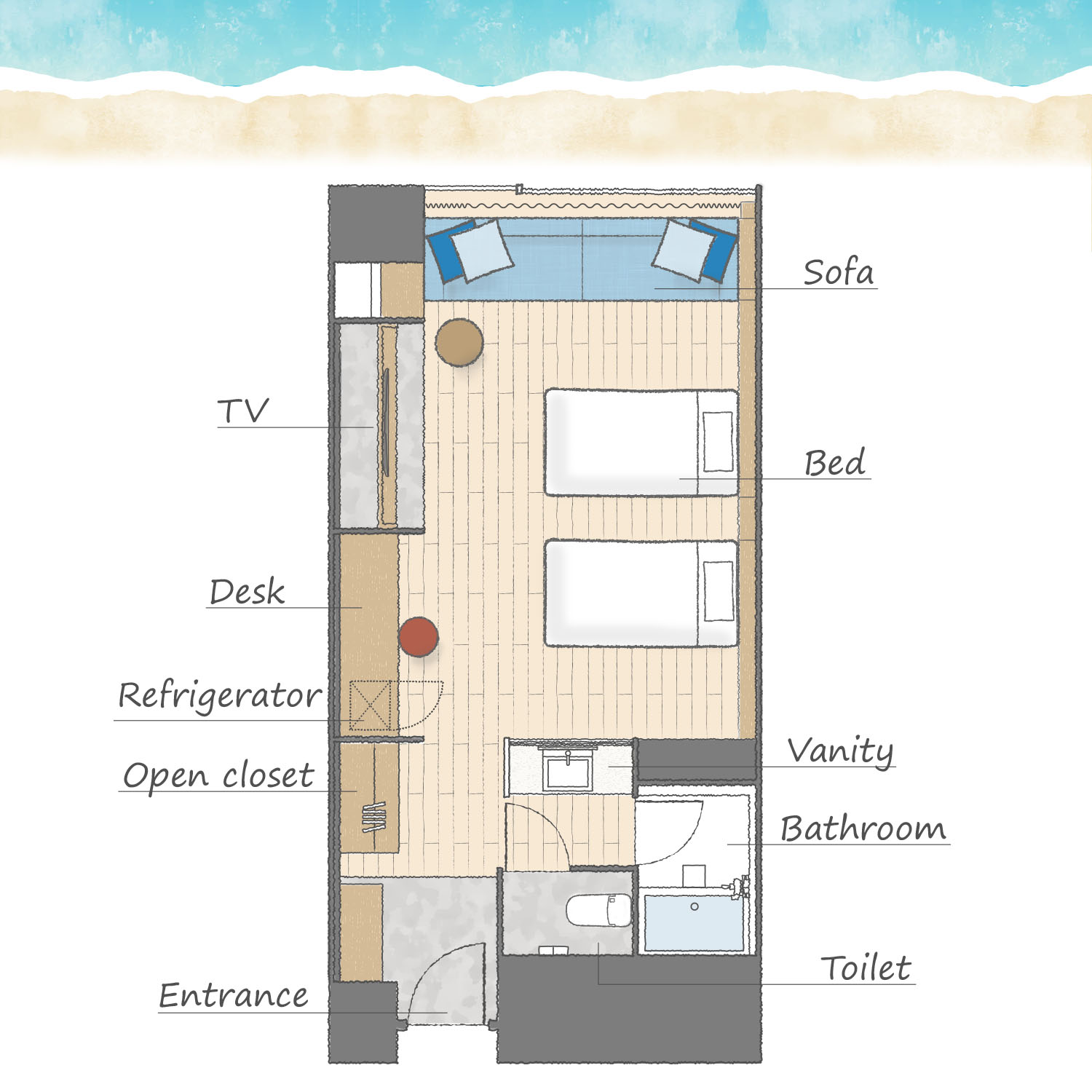 モデレートルーム間取り図