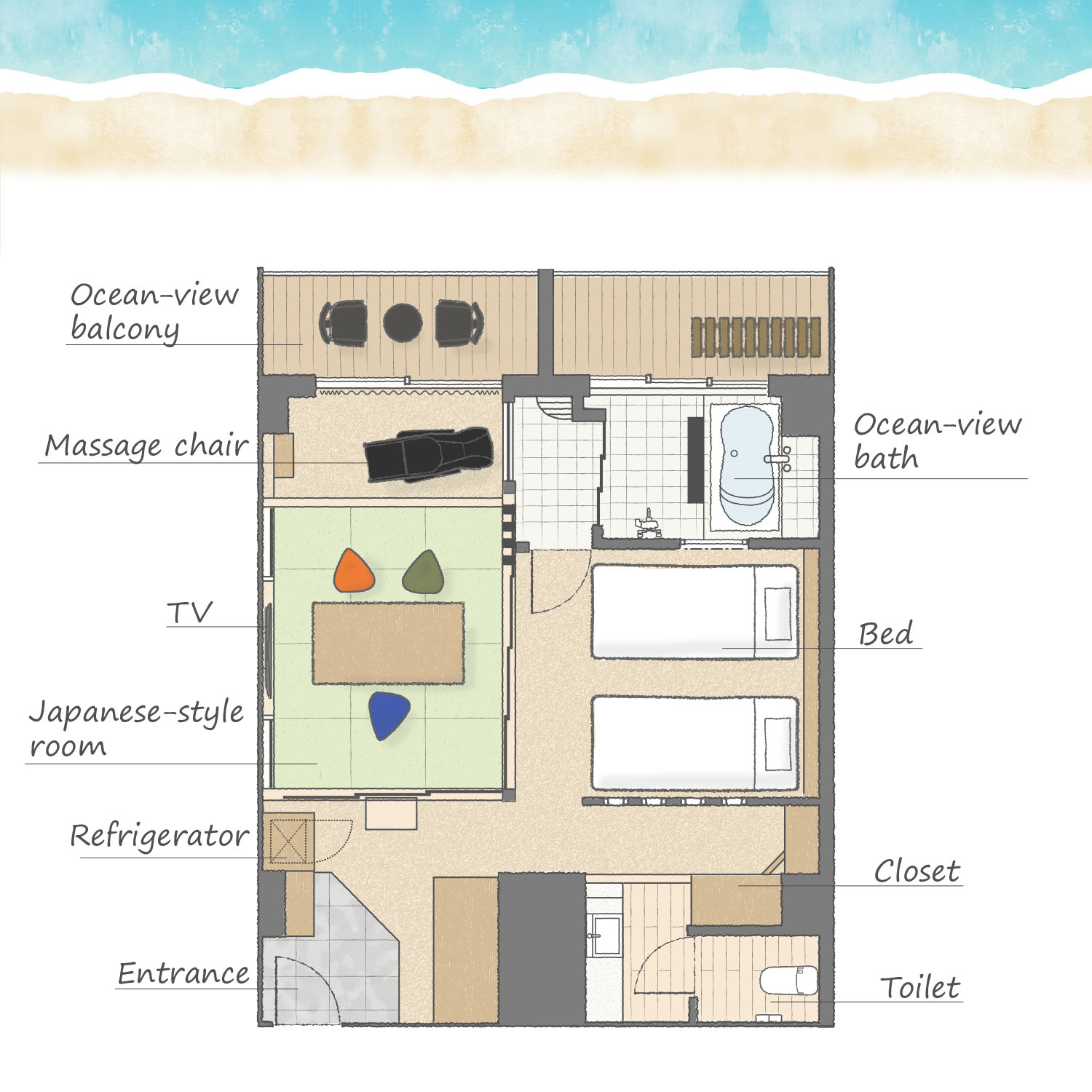 プレミアムルーム ジャパニーズリゾート間取り図