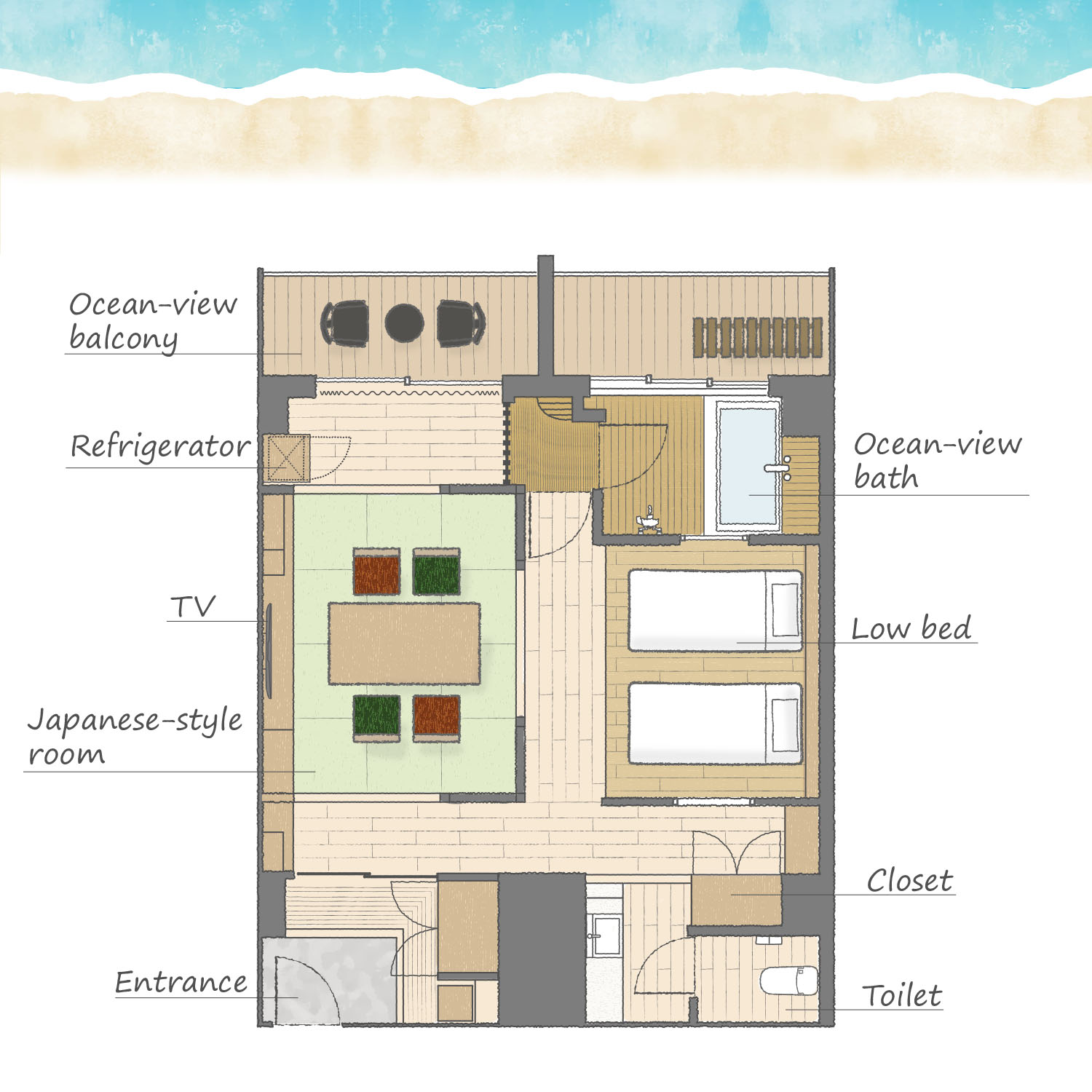 プレミアムルームジャパニーズ間取り図