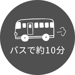 バスで約10分