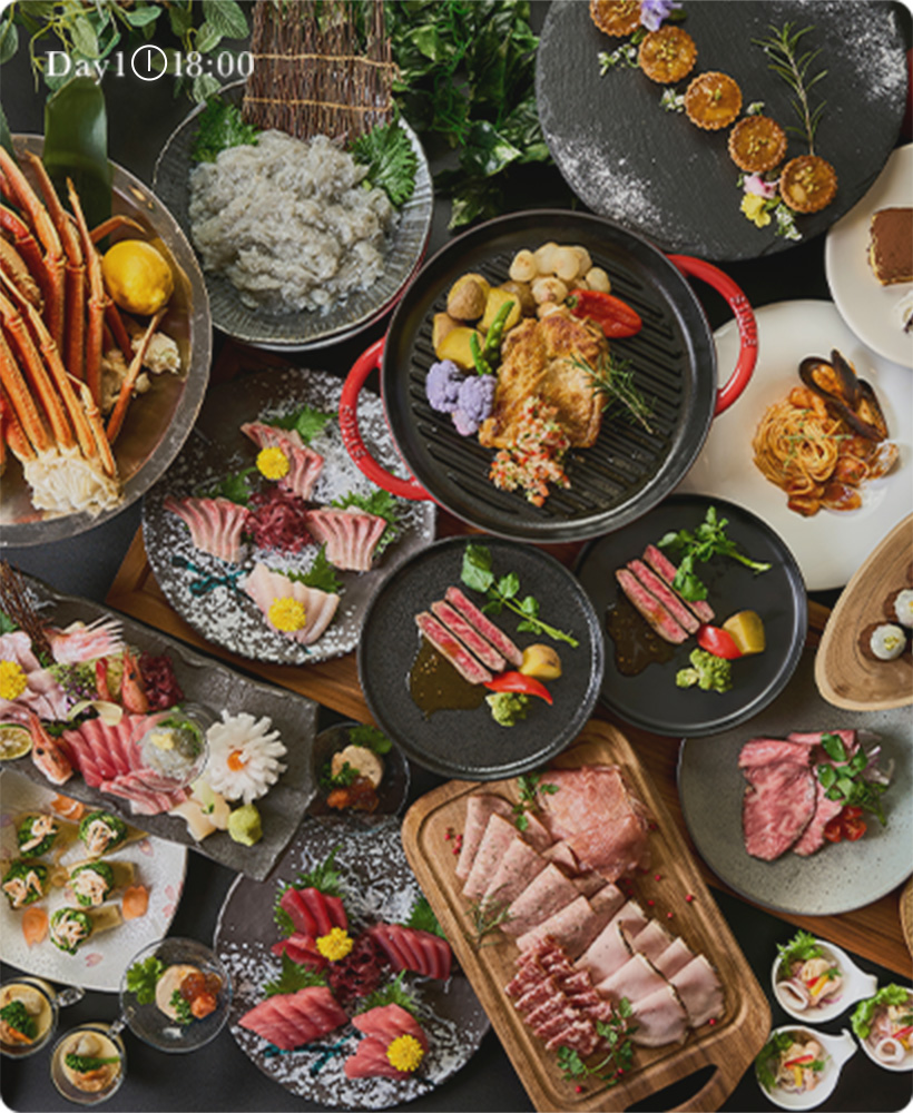 バイキングで好きなものを好きなだけ