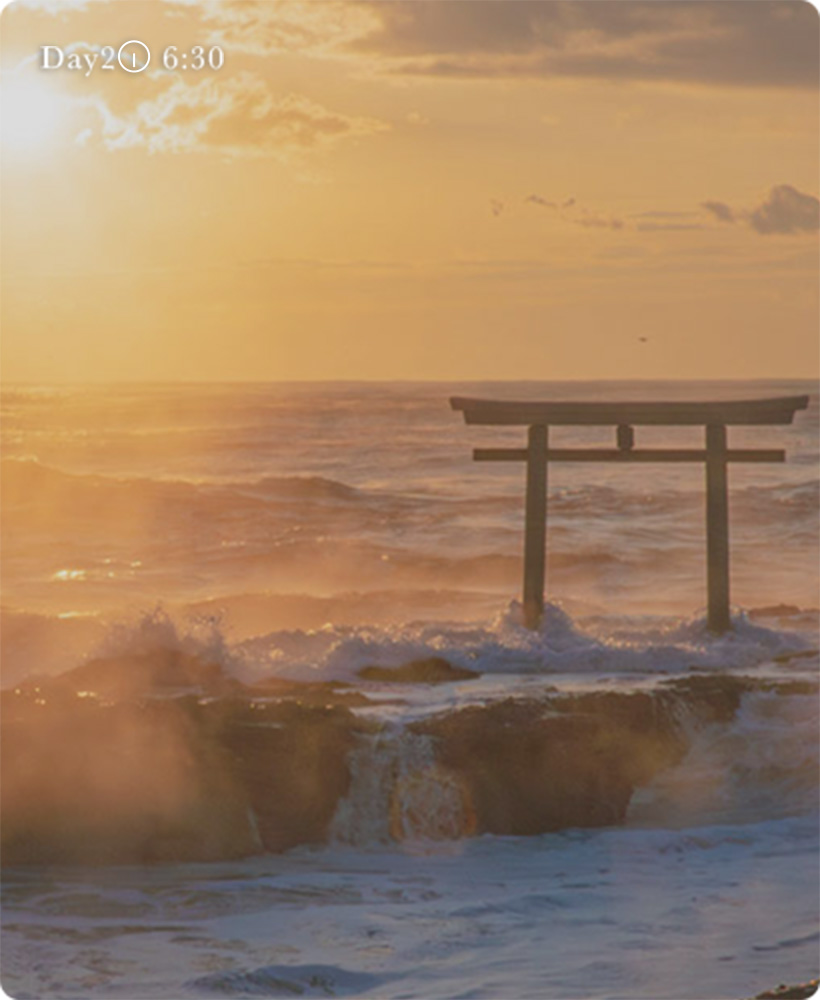 朝焼けの海岸散歩＆磯遊び