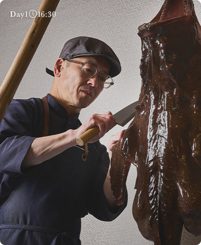 あんこう吊るし切り