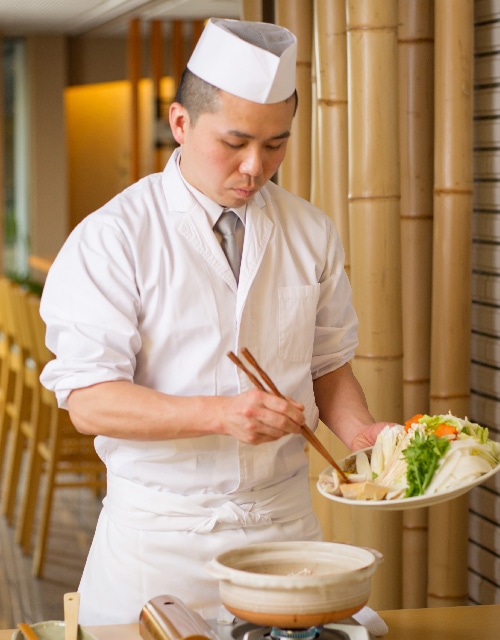 調理長の調理風景